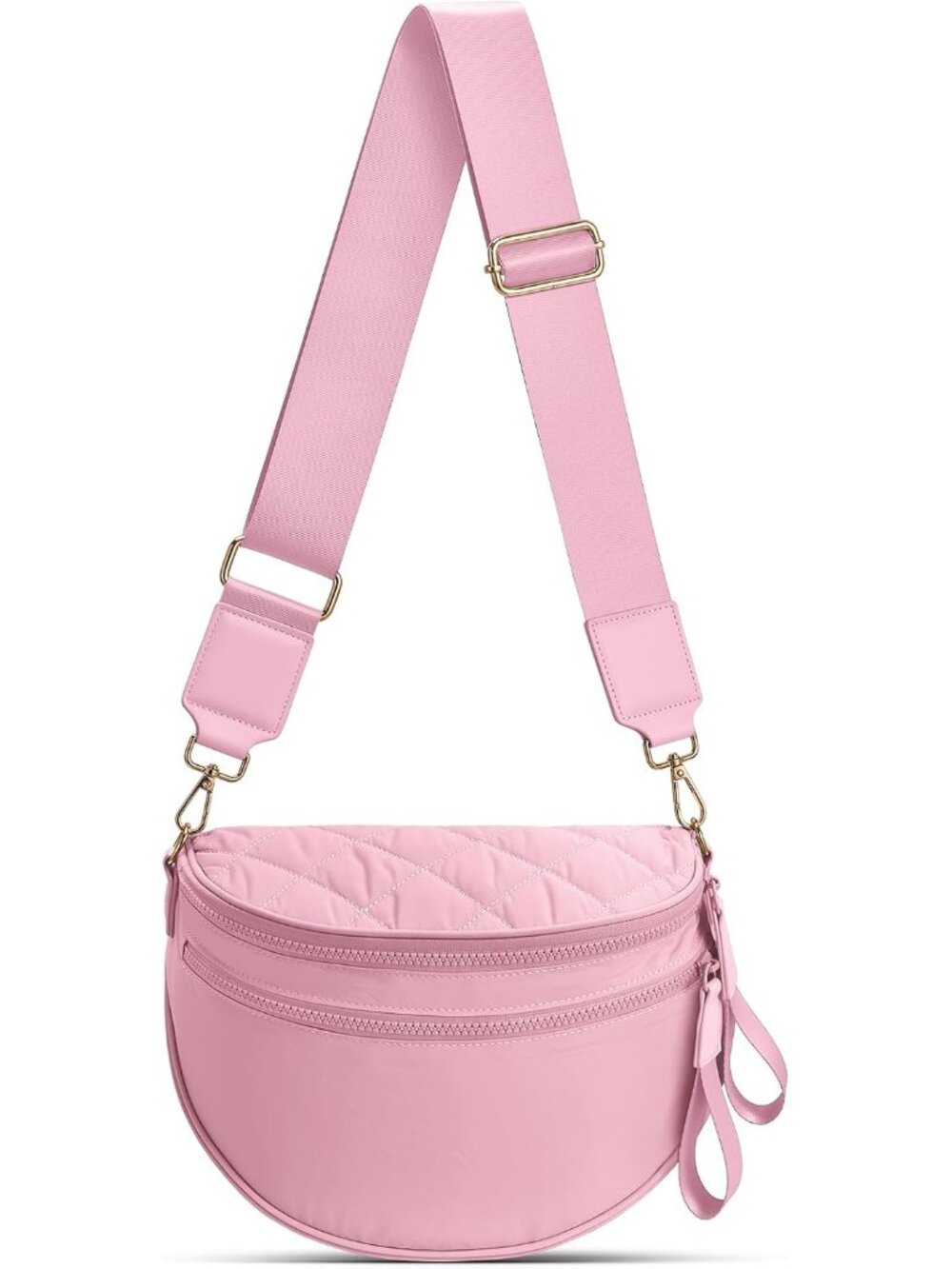 Puffer Crossbody Bag Bum Bag for Women Spacious Cross Body Travel Purse Quilted